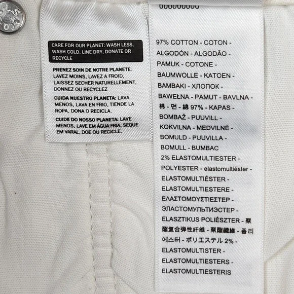 Levis 501 Shorts Womens 33 White Original Fit High Rise Button Fly Denim - Picture 5 of 11